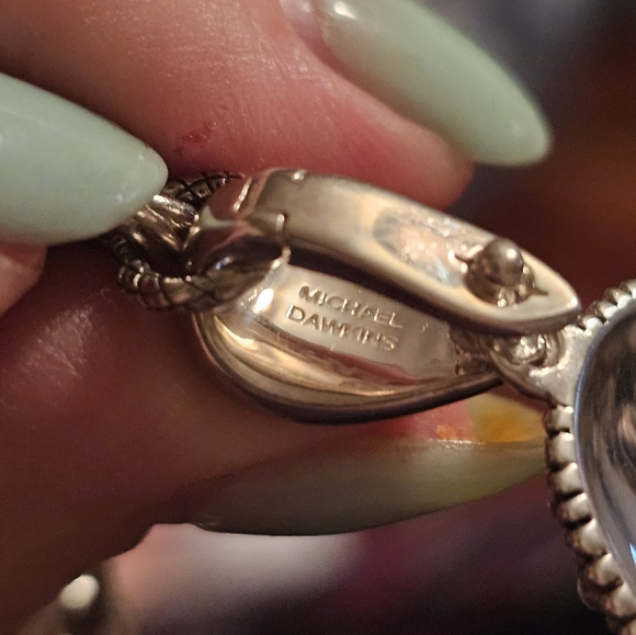 Michael Dawkins necklace and enhancer pendant. New with bag. Sterling silver cha - Picture 6 of 7